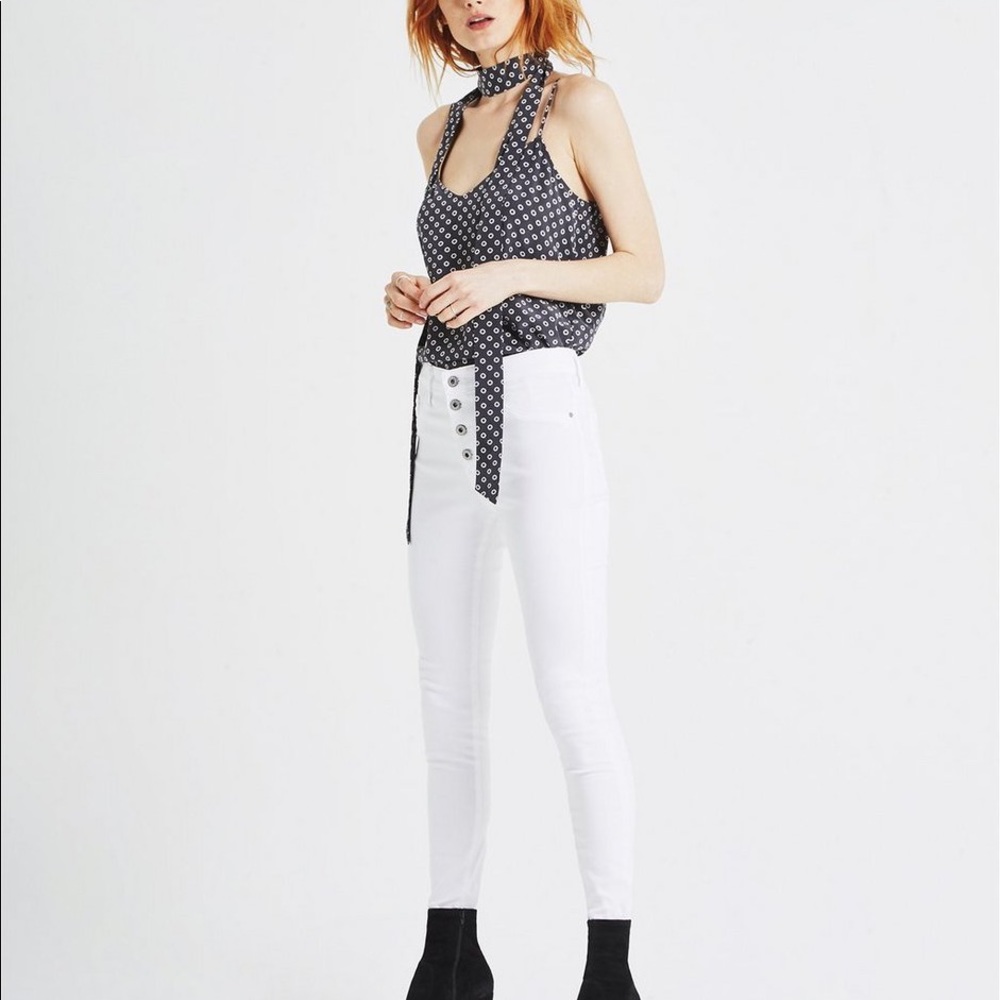 AG Adriano Goldschmied - The Farrah Skinny Ankle Button Up High Rise - Size 25